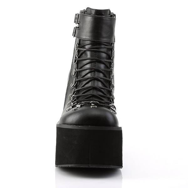 Demonia Kera-21 Black Vegan Leather Stiefel Herren D974-621 Gothic Plateaustiefel Schwarz Deutschland SALE